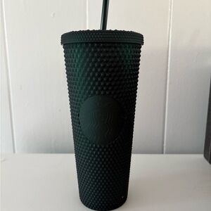 Starbucks Dark Green Textured Tumbler with Straw